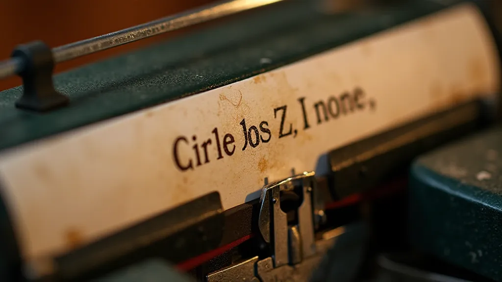 Coded message created on a typewriter ribbon