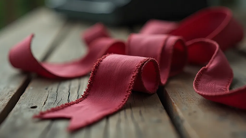 Vintage crimson silk typewriter ribbon