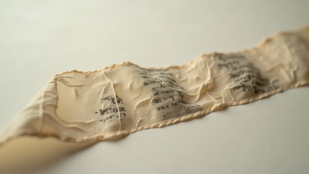 Close-up of a faded typewriter ribbon detail