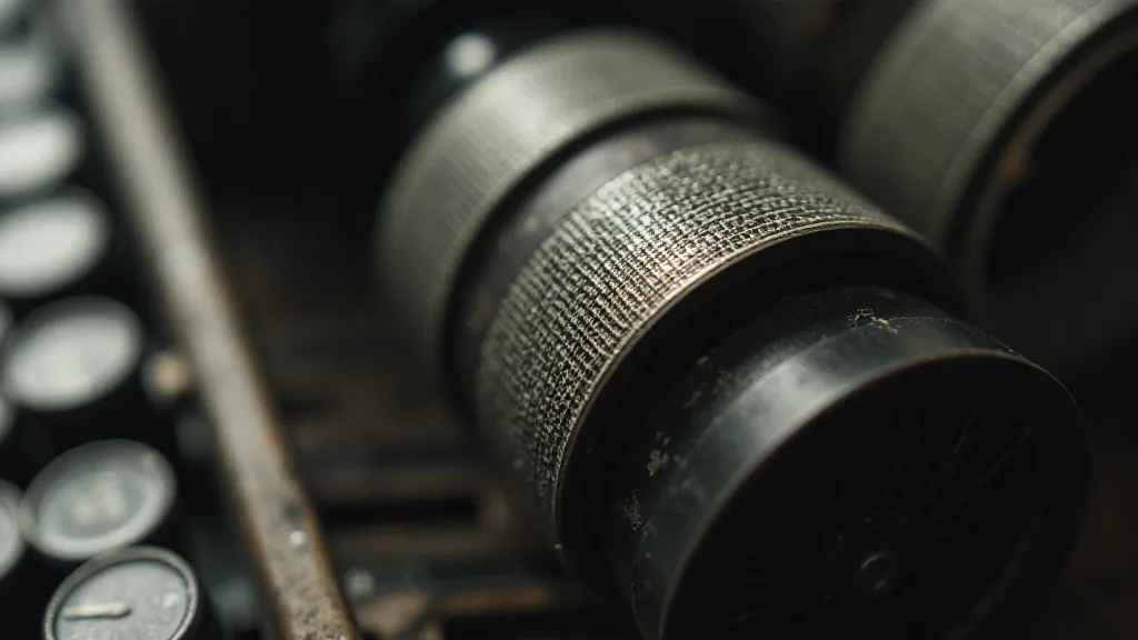 Close-up of a faded typewriter ribbon