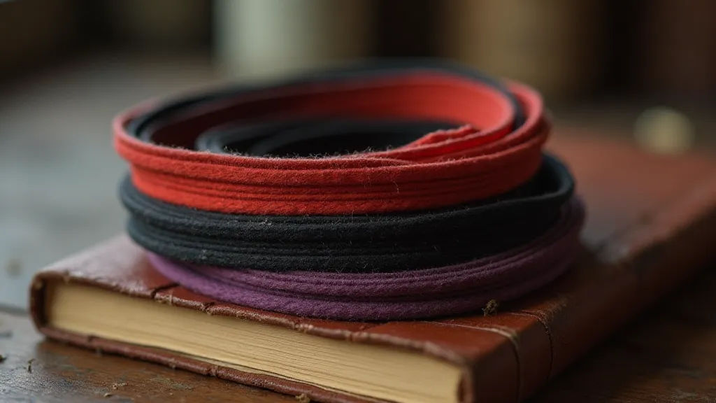 Vintage typewriter ribbons with a journal