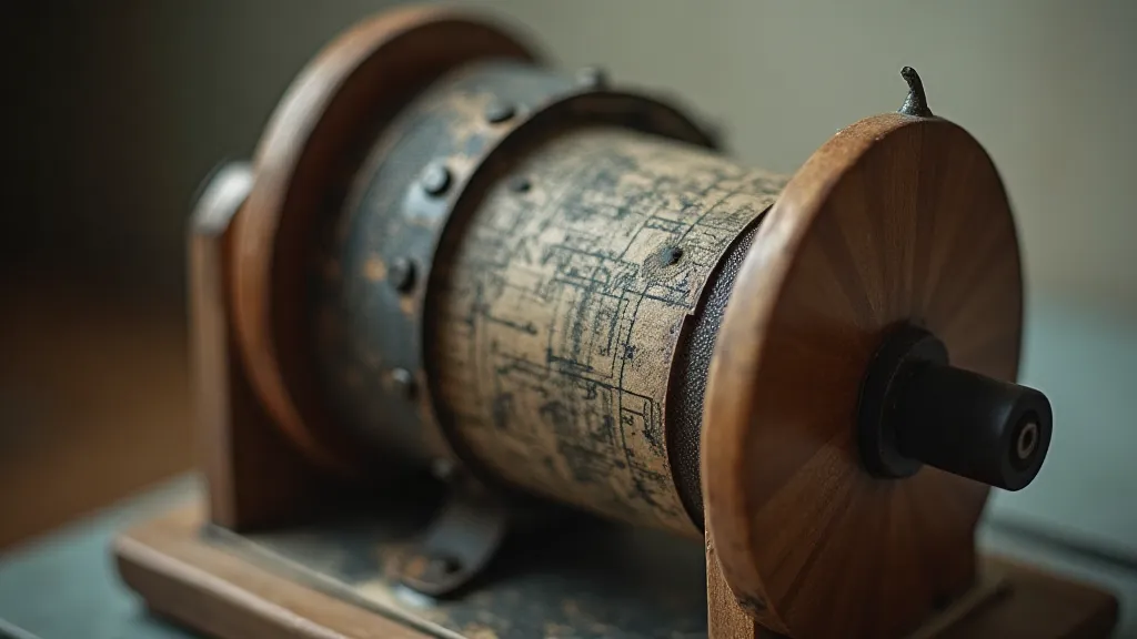 Typewriter ribbon on a spool