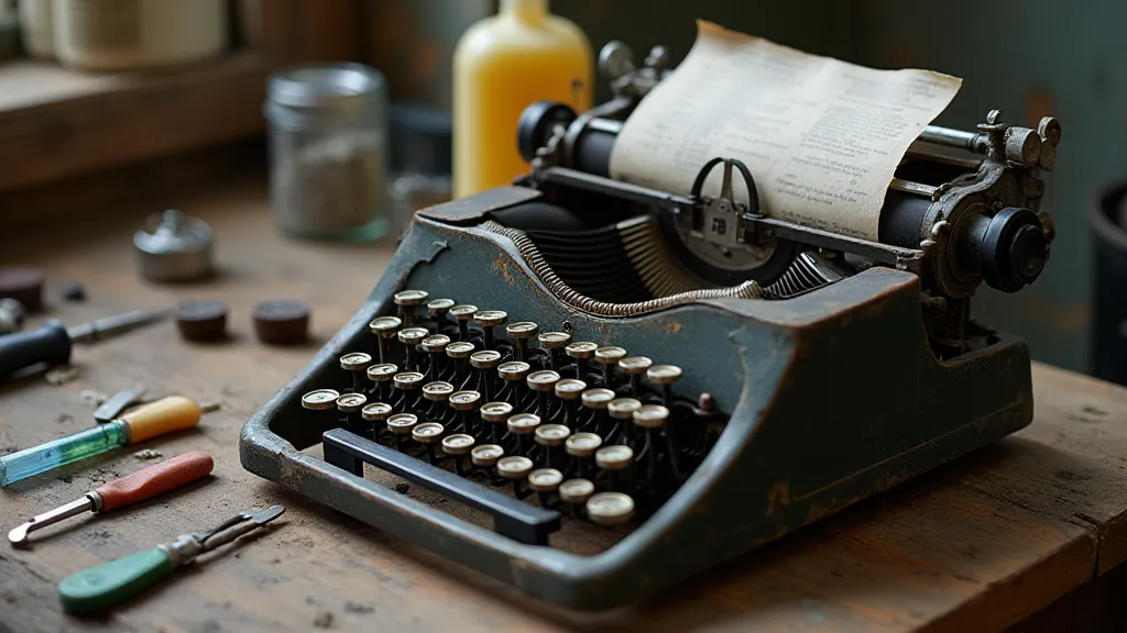 Antique typewriter disassembly