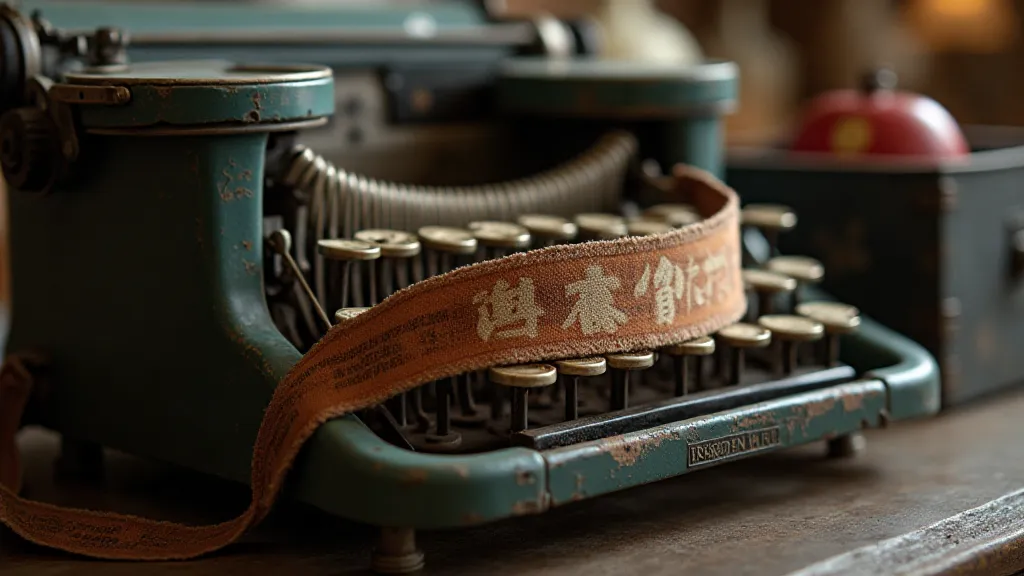 Typewriter and restored ribbon display