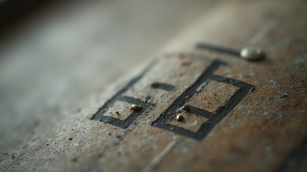 Close-up of a faded typewriter ribbon
