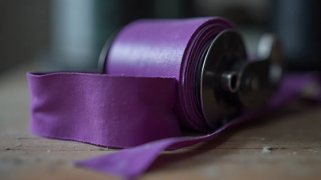 Violet typewriter ribbon spool